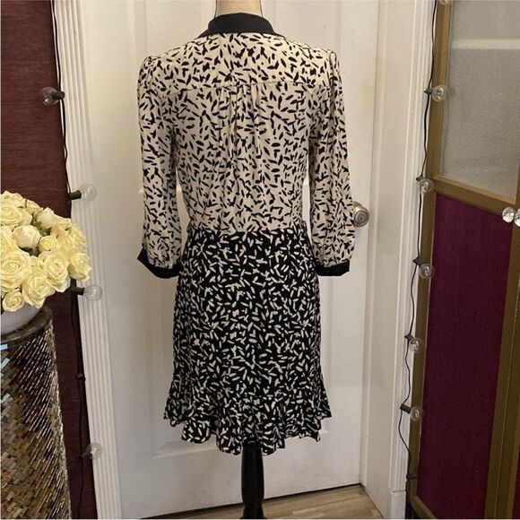 Miss Sixty Elegant Black and White Patterned Dress, US4 - Picture 6 of 9